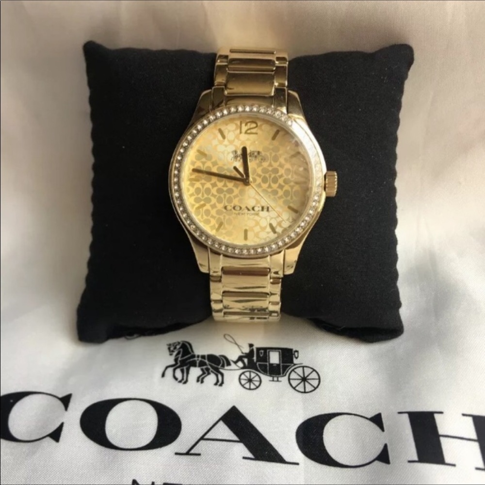 COACH Womens WATCH Maddy GOLD with CRYSTAL… - Picture 4 of 7